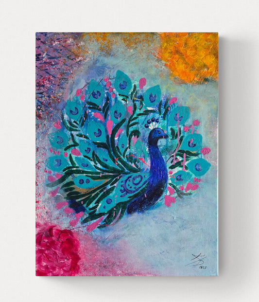 Born of Light and Petals - Acrylic on Canvas - 18x24